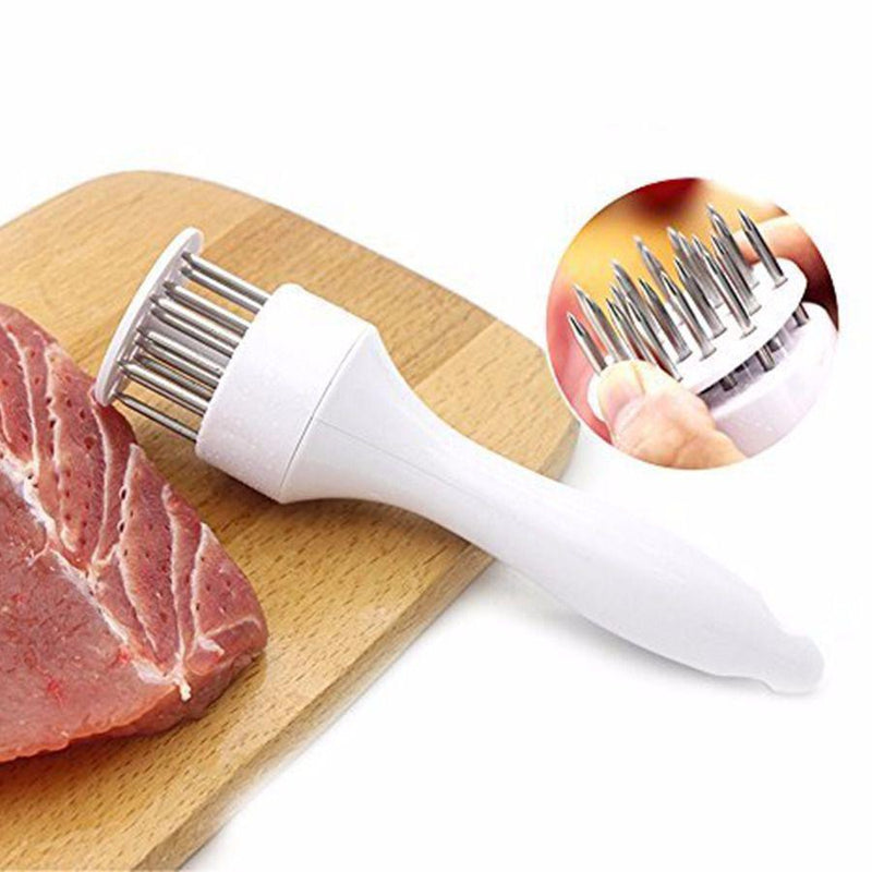 Amaciador Batedor de Carne C/ Furador Manual Aço Inox - QmaraShop