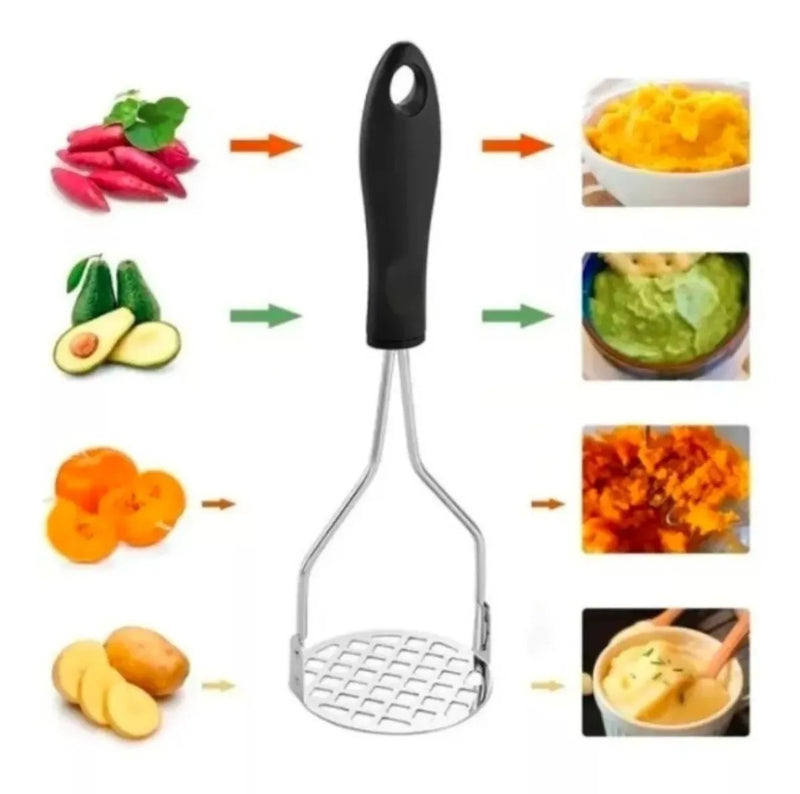 Amassador Espremedor De Batatas Purê Inox - QmaraShop