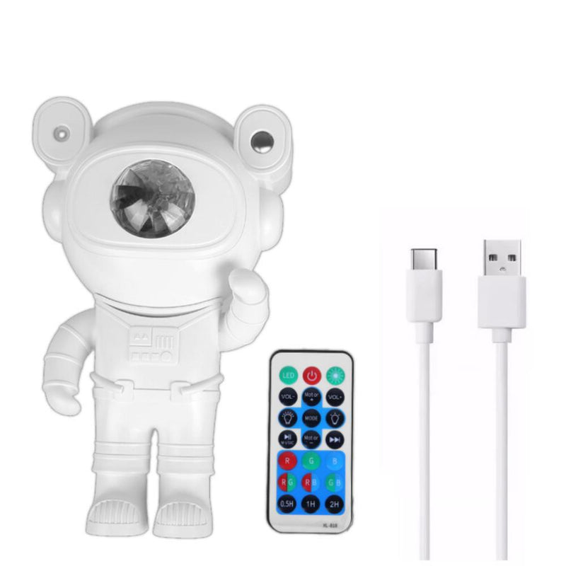 Astronauta Luminária Projetor com Som Bluetooth e Controle - QmaraShop