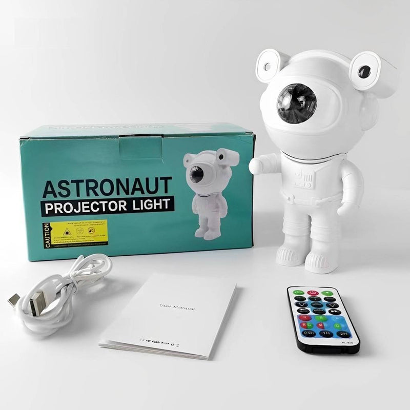 Astronauta Luminária Projetor com Som Bluetooth e Controle - QmaraShop