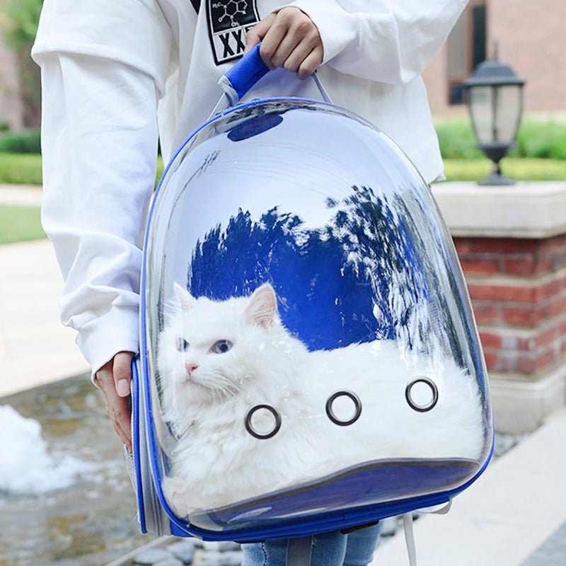 Bolsa Mochila Pet Cães e Gatos Visão Panorâmica Astronauta em Acrílico - QmaraShop