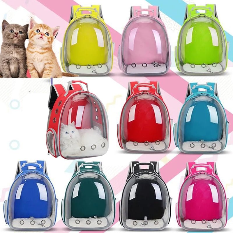 Bolsa Mochila Pet Cães e Gatos Visão Panorâmica Astronauta em Acrílico - QmaraShop