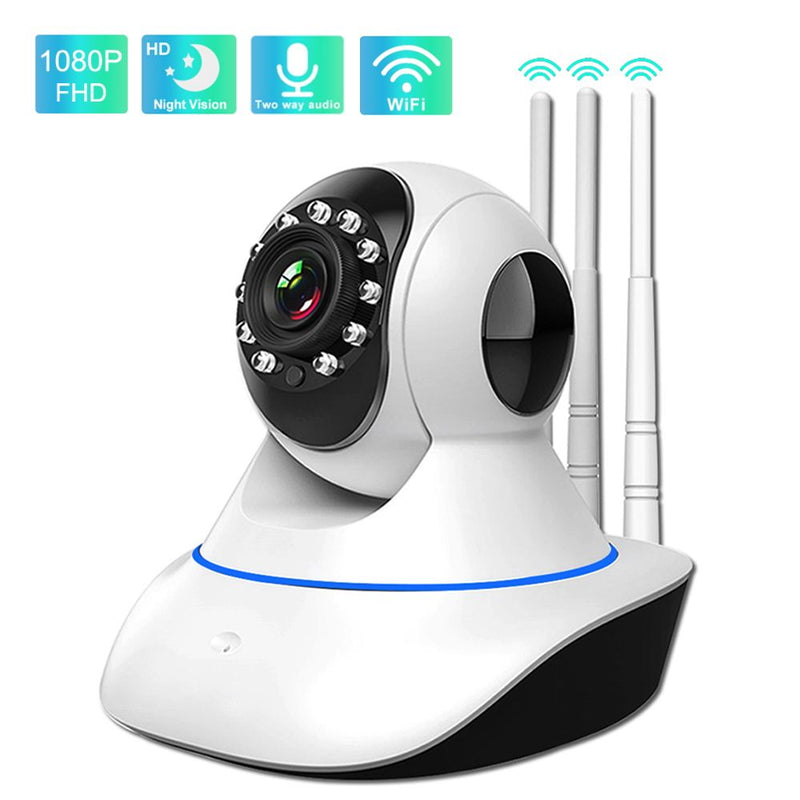 Câmera IP Wifi Wireless Sem Fio Hd 3 Antenas Visão Noturna - QmaraShop