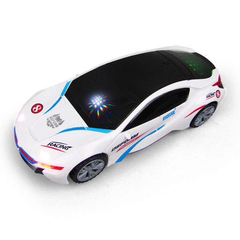 Carro Vira Robo c/ Som Luz Carrinho Bmw Brinquedo Branco - QmaraShop