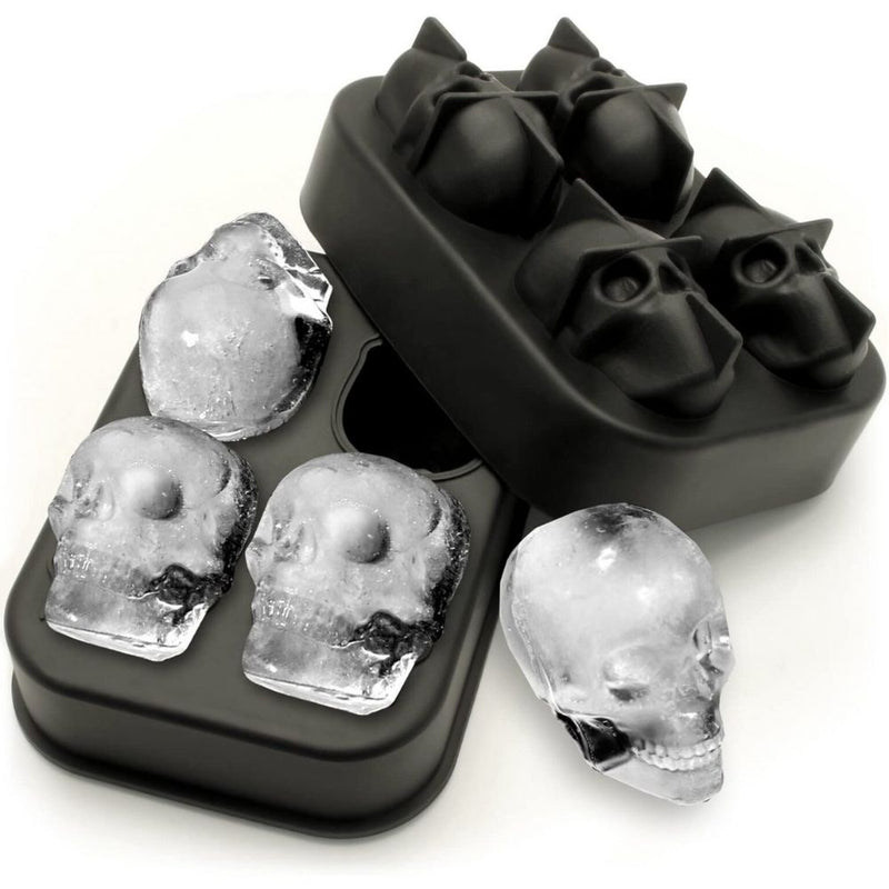 Forma de Gelo de Silicone Caveira Skull 3D - QmaraShop