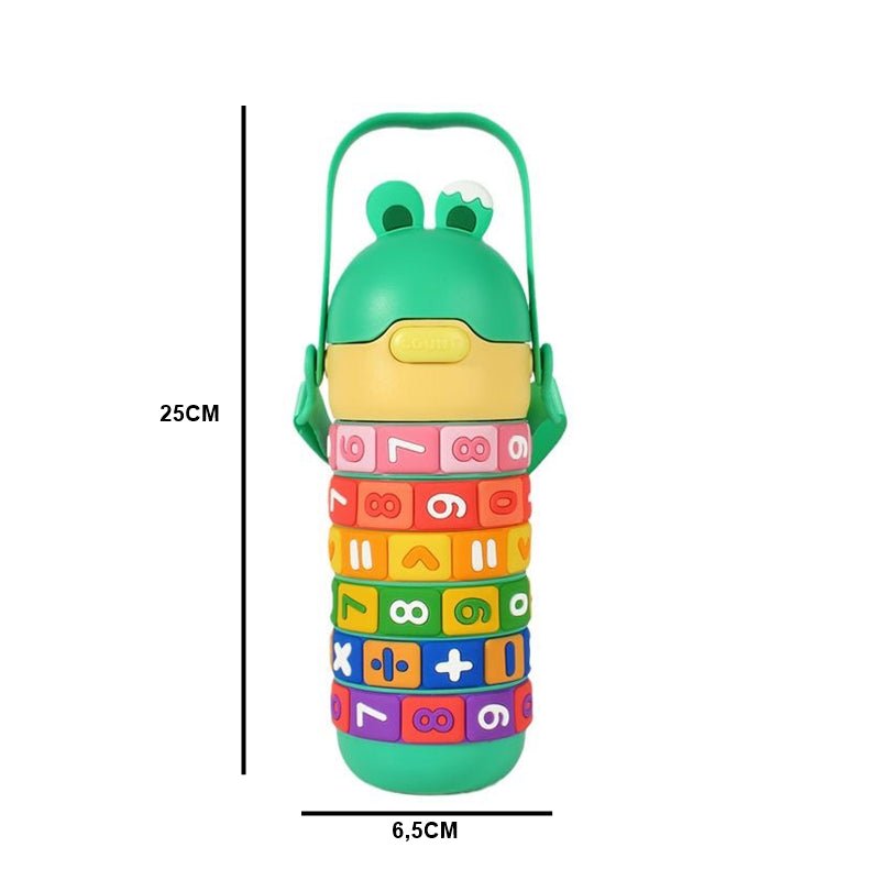 Garrafa Térmica Infantil Educativa Tabuada Números - 430 ML - QmaraShop