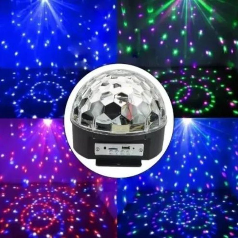 Globo Bola Maluca Led Magic Cristal Rgb Bt Som MP3 Pen Drive - QmaraShop