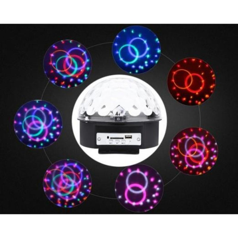 Globo Bola Maluca Led Magic Cristal Rgb Bt Som MP3 Pen Drive - QmaraShop