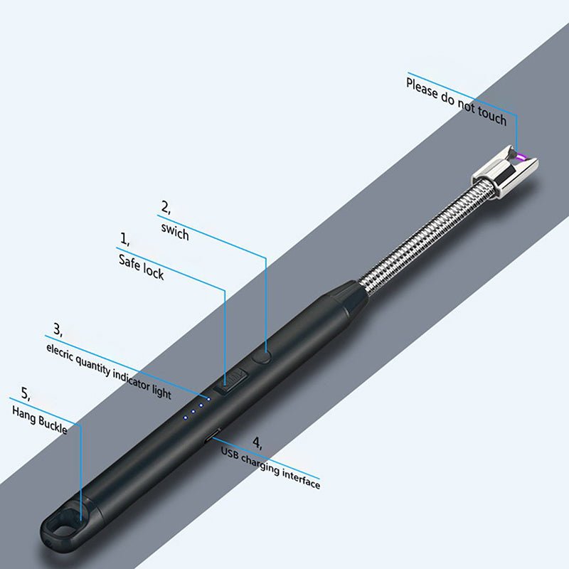 Isqueiro Acendedor Elétrico Recarregável Cozinha Fogão - QmaraShop