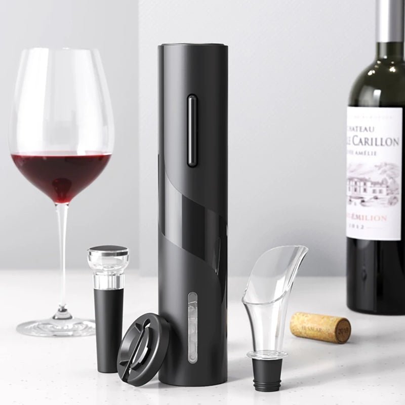 Kit Abridor de Vinhos Saca Rolhas Elétrico Automático - QmaraShop