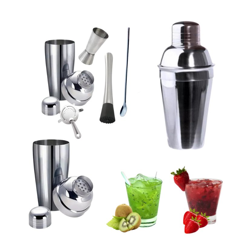 Kit Coqueteleira Aço Inox Bartender 04 Peças Drinks Coquetéis - QmaraShop