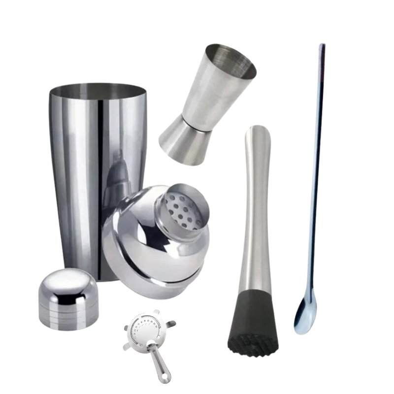 Kit Coqueteleira Aço Inox Bartender 04 Peças Drinks Coquetéis - QmaraShop