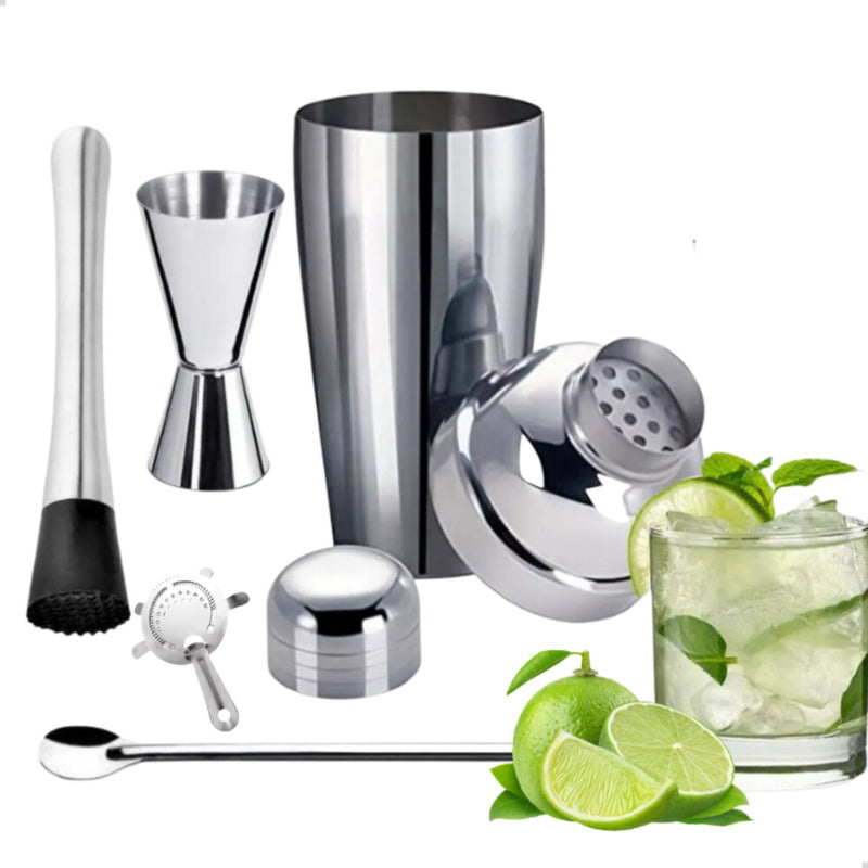 Kit Coqueteleira Aço Inox Bartender 04 Peças Drinks Coquetéis - QmaraShop