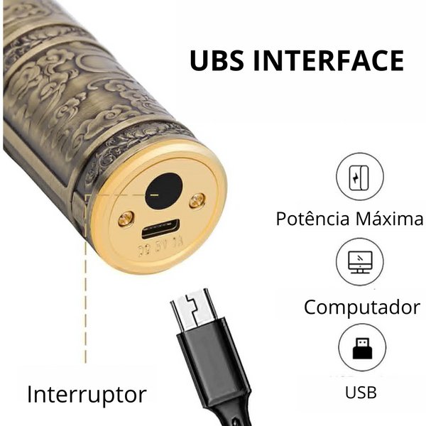 Máquina de Barbear e Cortar Cabelo Profissional Usb - QmaraShop