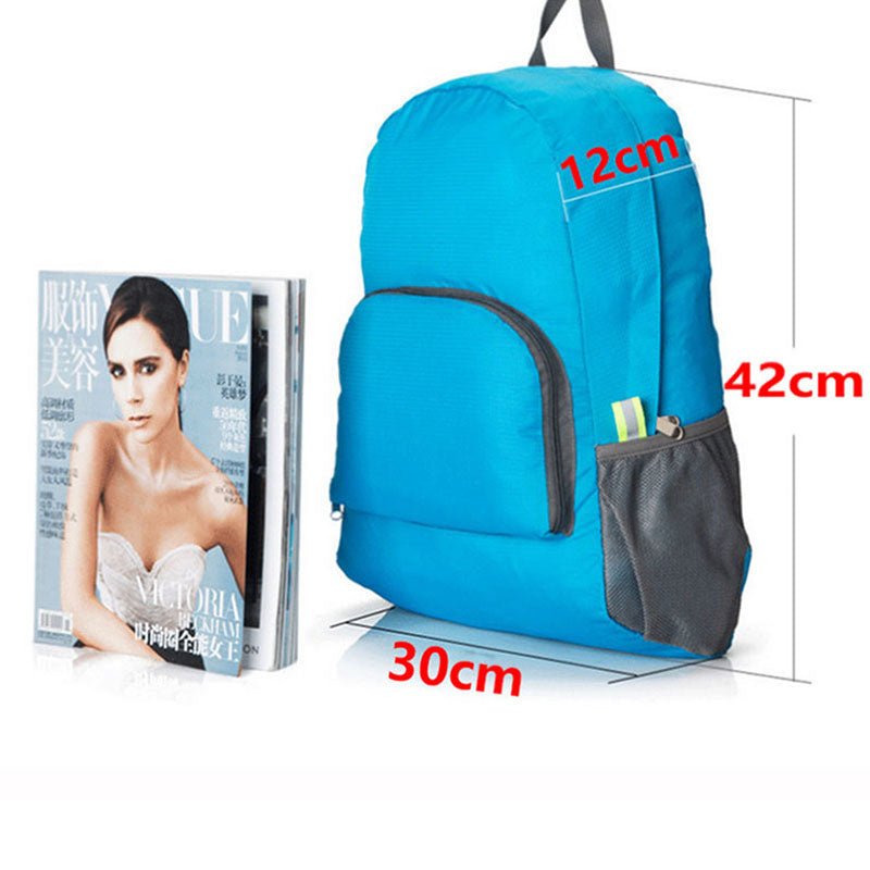 Mochila De Nylon Dobrável Impermeável Esportiva Escolar 25L - QmaraShop