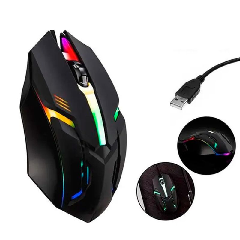 Mouse Gamer USB Led Rgb 1200DPI - MS - 62 - QmaraShop