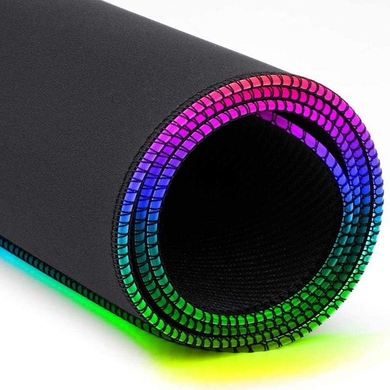 Mouse Pad Gamer Com Borda Iluminada LED RGB 7 Cores - 25cm x 35cm - QmaraShop