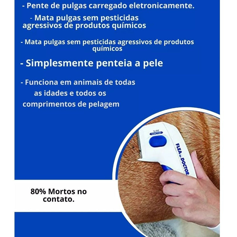 Pente Elétrico Antipulgas Carrapatos Piolhos Para Cães Gatos - QmaraShop