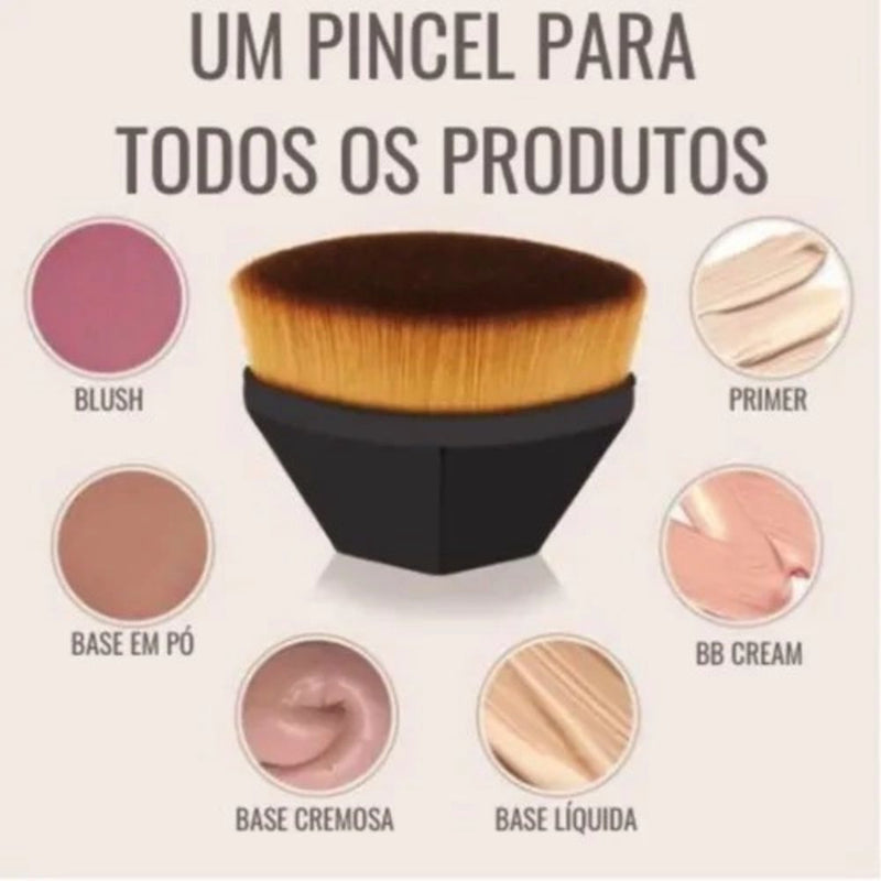 Pincel Hexagonal Base Maquiagem Tiktok Flawless Brush - QmaraShop