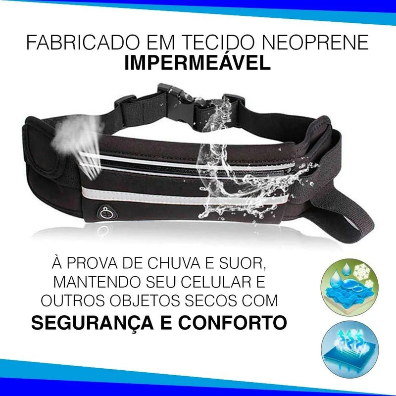 Pochete Corrida Impermeável Fitness Para Celular Objetos - QmaraShop