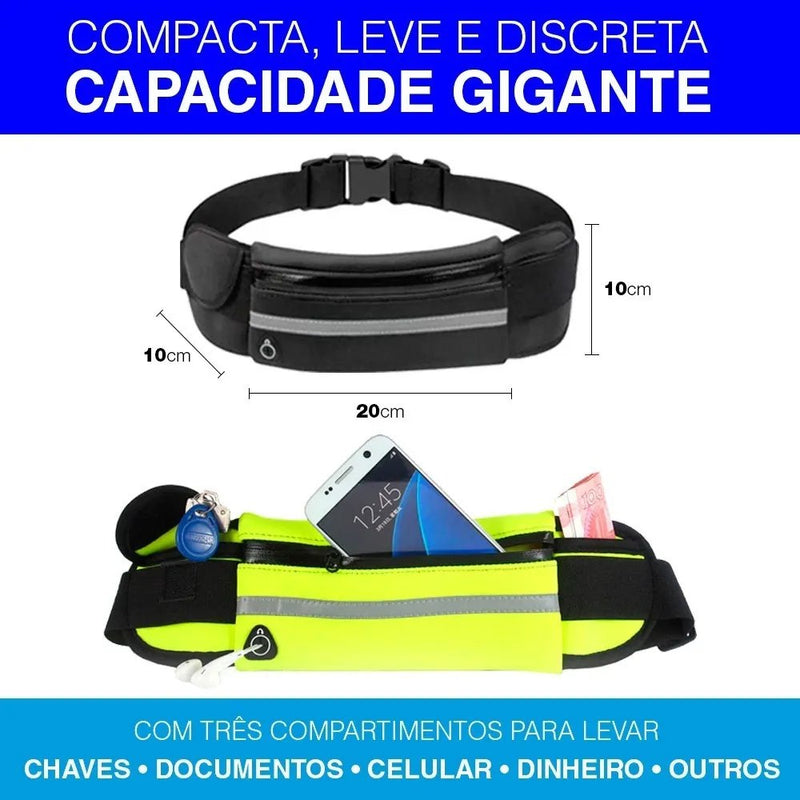 Pochete Corrida Impermeável Fitness Para Celular Objetos - QmaraShop