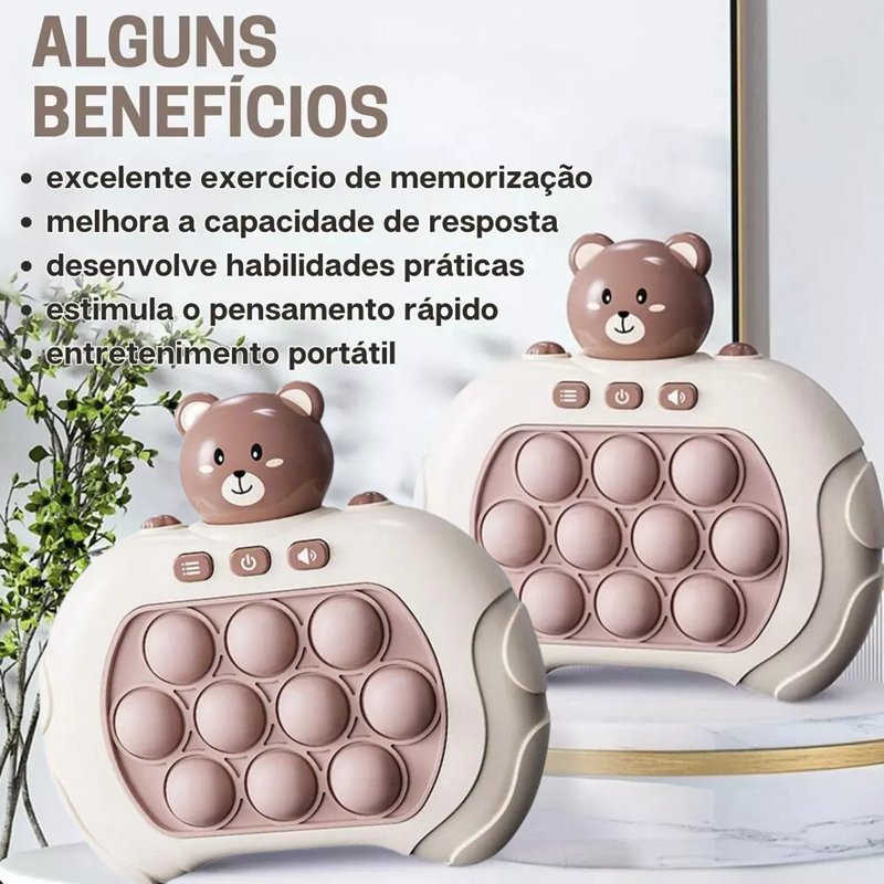 Pop It Eletronico Fidget Brinquedo De Apertar Anti Stress Bichinhos Urso - QmaraShop