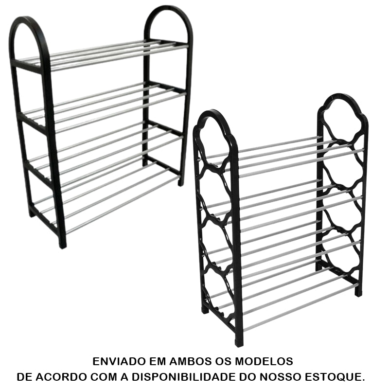 Sapateira 4 Andares Vertical Organizador Sapato Prateleira Até 8 Pares - QmaraShop