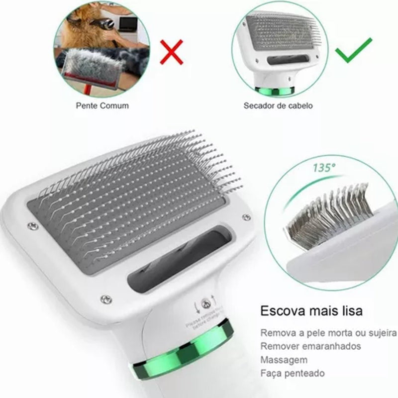 Secador Pet Portatil Profissional 2 Em 1 Banho E Tosa Cachorro e Gato - QmaraShop