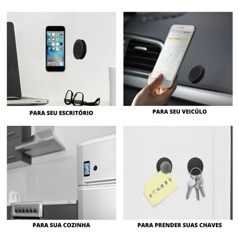 Suporte Celular Magnético Carro Com Imã Neodimio Universal - QmaraShop