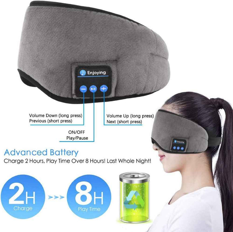 Tapa Olho Máscara Dormir Fone De Ouvido Bluetooth - QmaraShop